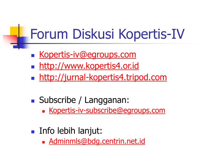 forum diskusi kopertis iv