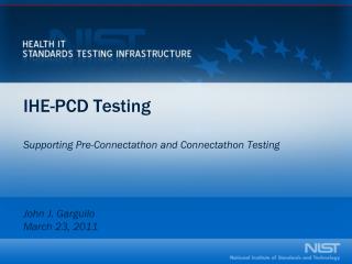 IHE-PCD Testing