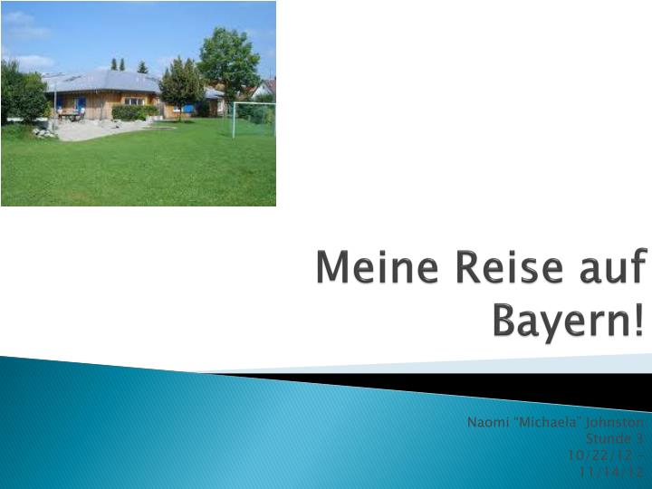 meine reise auf bayern