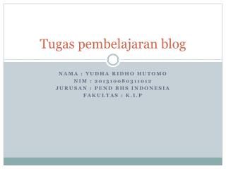 tugas pembelajaran blog