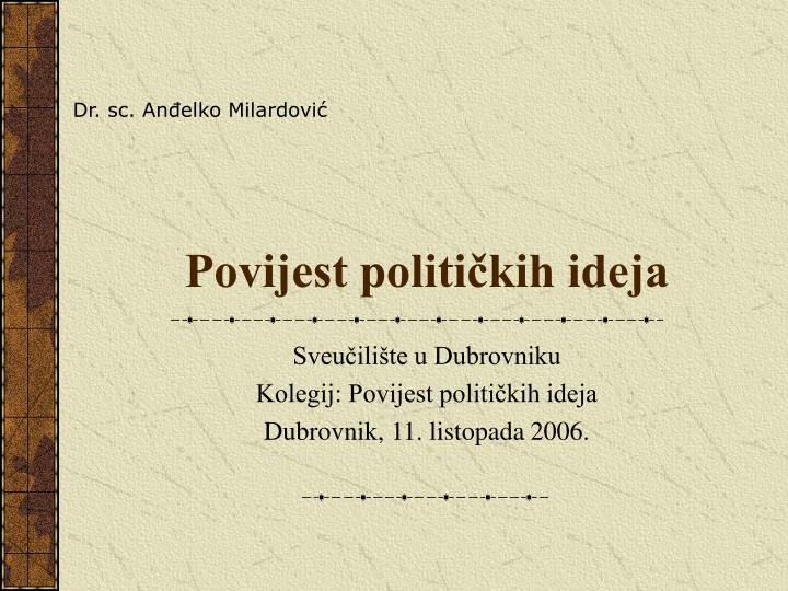 povijest politi kih ideja