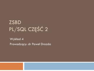 zsbd pl sql cz 2