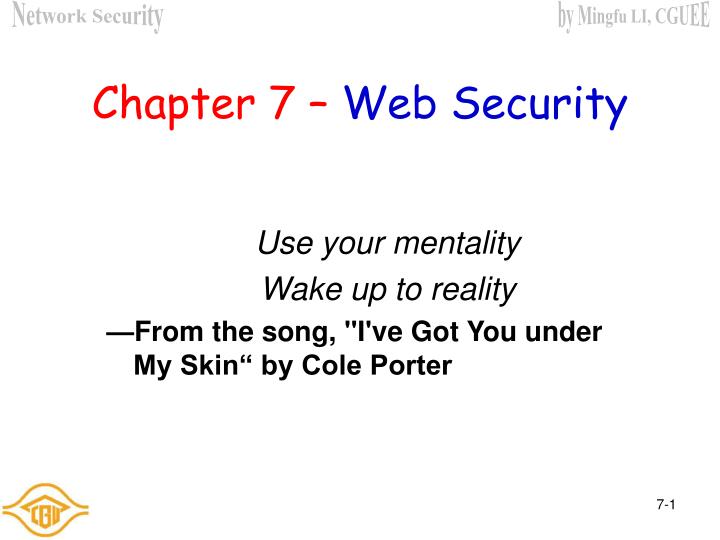chapter 7 web security