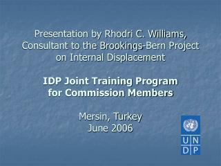 I. The UN Approach to Internal Displacement