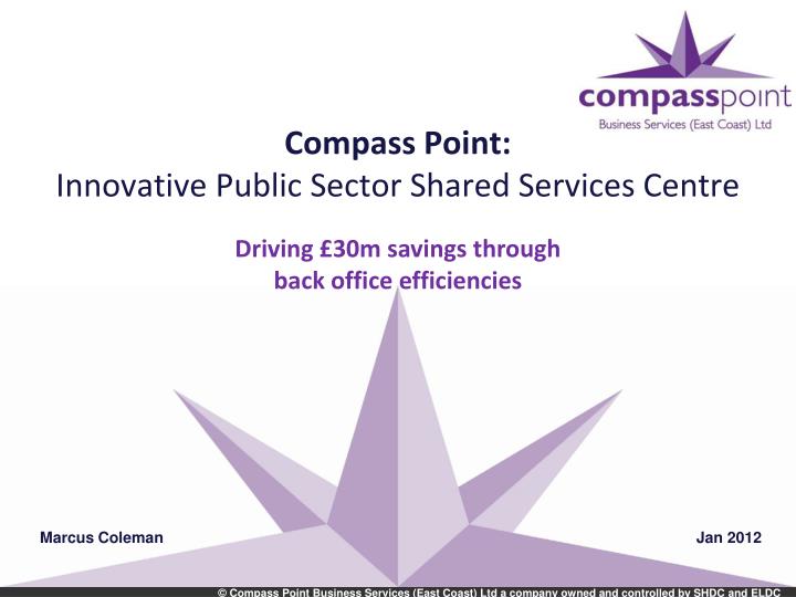 compass point innovative public sector shared services centre