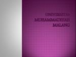 UNIVERSITAS MUHAMMADIYAH MALANG - slide 1
