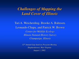 Challenges of Mapping the Land Cover of Illinois