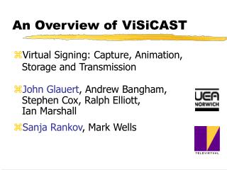 An Overview of ViSiCAST