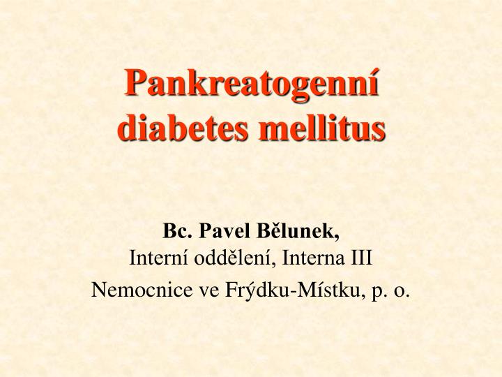 pankreatogenn diabetes mellitus