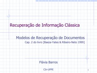 recupera o de informa o cl ssica