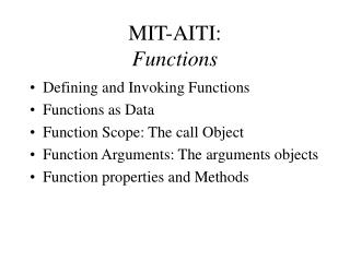 MIT-AITI: Functions