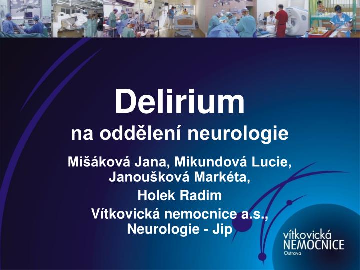 delirium na odd len neurologie