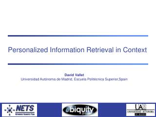 Personalized Information Retrieval in Context