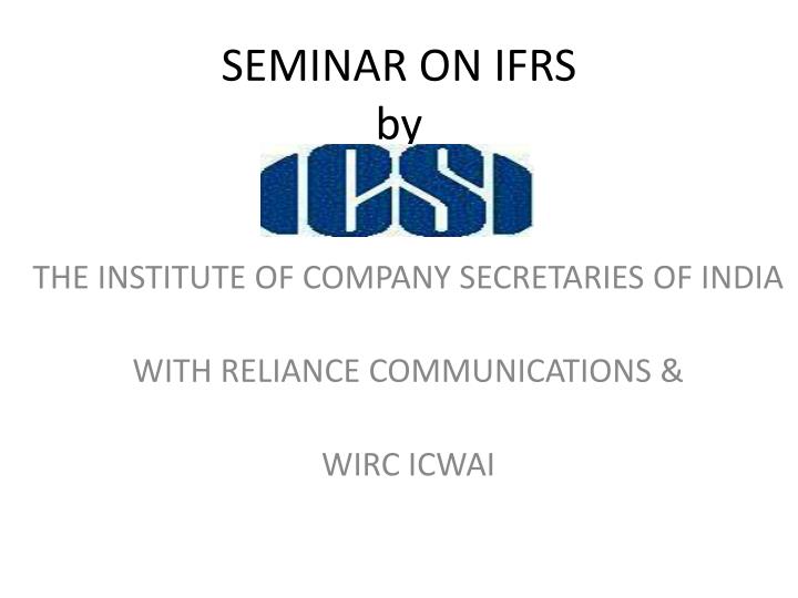 seminar on ifrs by