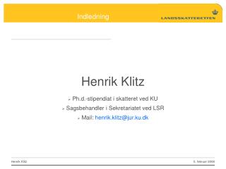 henrik klitz