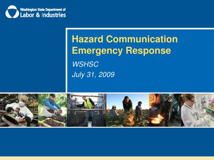 hazard communication emergency response