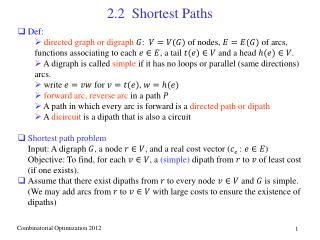 2.2 Shortest Paths