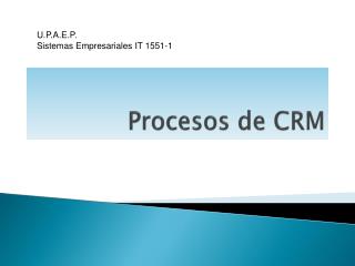 procesos de crm