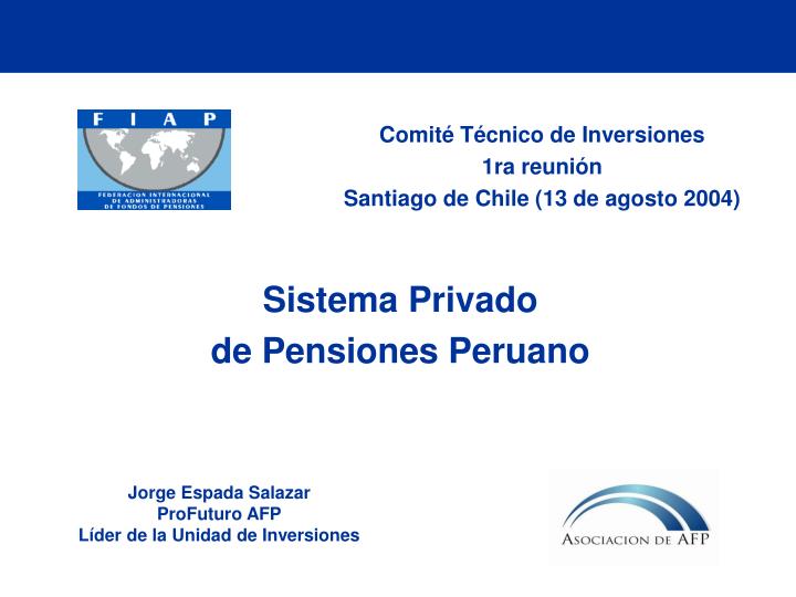 comit t cnico de inversiones 1ra reuni n santiago de chile 13 de agosto 2004