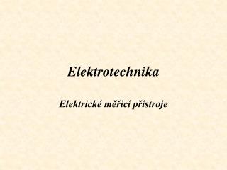 elektrotechnika
