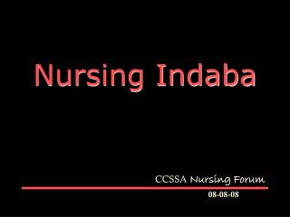 Nursing Indaba