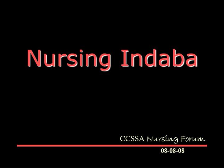 nursing indaba