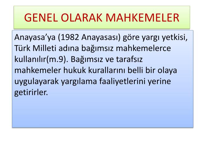 genel olarak mahkemeler