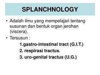 splanchnology