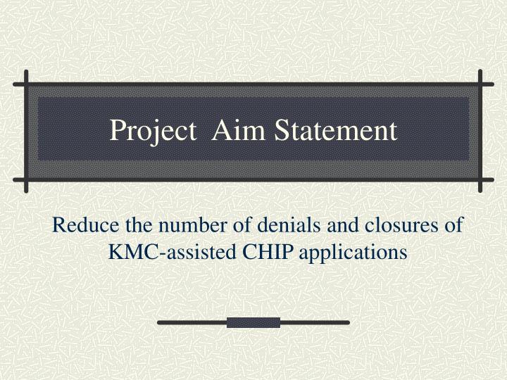 project aim statement