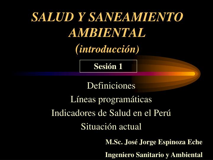 salud y saneamiento ambiental introducci n