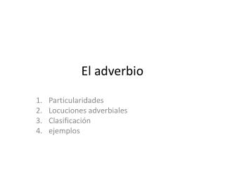 el adverbio