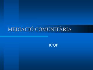 mediaci comunit ria