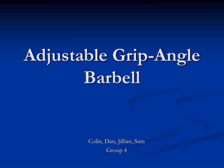 adjustable grip angle barbell