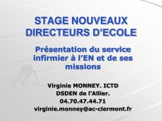 STAGE NOUVEAUX DIRECTEURS D’ECOLE