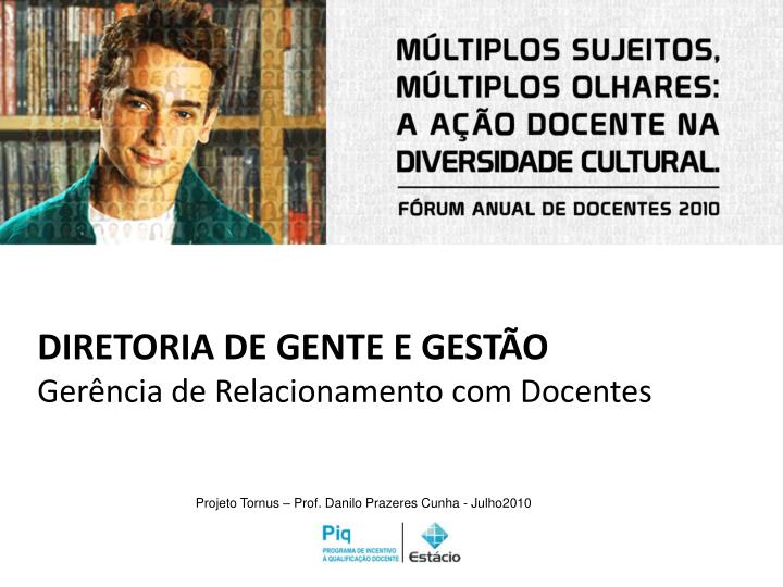 diretoria de gente e gest o ger ncia de relacionamento com docentes