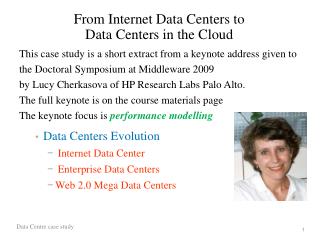From Internet Data Centers to Data Centers in the Cloud
