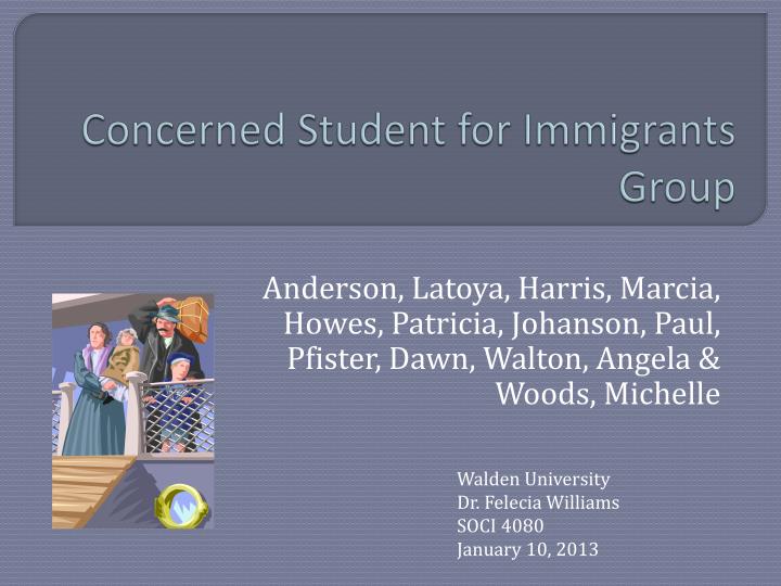 concerned student for immigrants group