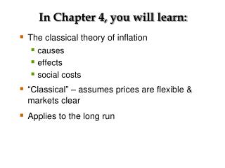 In Chapter 4, you will learn: