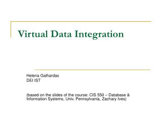 Virtual Data Integration