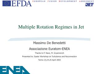 Multiple Rotation Regimes in Jet