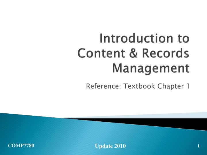introduction to content records management