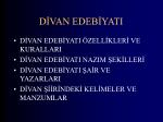 DİVAN EDEBİYATI - slide 1