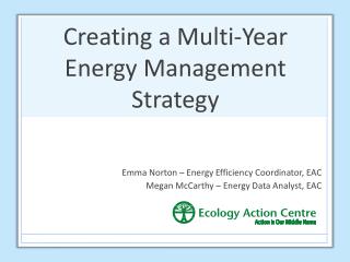 Creating a Multi-Year Energy Management Strategy