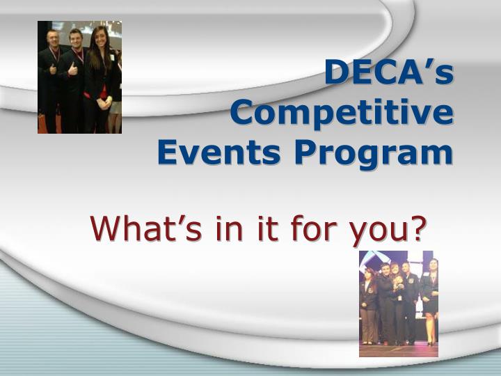 deca s competitive events program