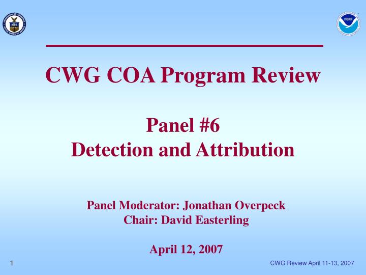 cwg coa program review panel 6 detection and attribution