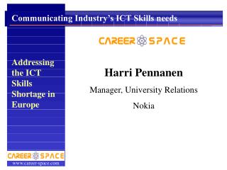 Harri Pennanen Manager, University Relations Nokia