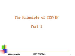 The Principle of TCP/IP Part 1