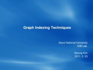 Graph Indexing Techniques