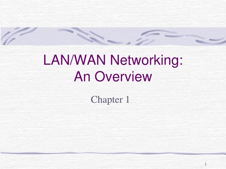 lan wan networking an overview