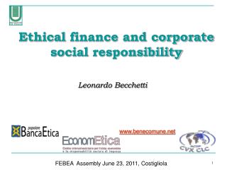Ethical finance and corporate social responsibility